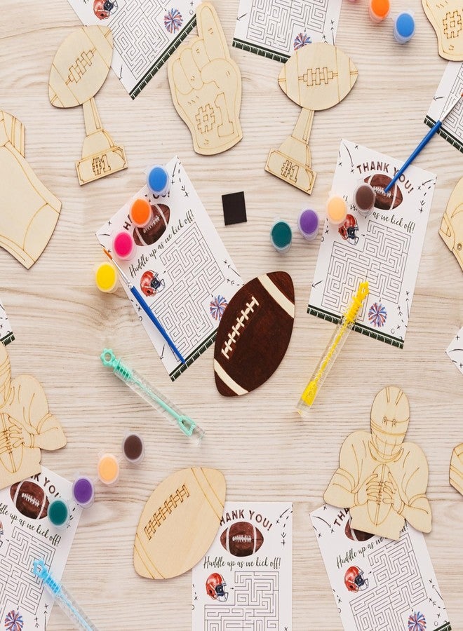 GOGREENWOVEN Football Party Favors - 12 PCS Football Birthday Party Supplies - Sports Theme Bubbles & Paint Crafts - American Rugby Birthday Decorations Goodie Bags Gifts Prizes for Kids Boys Toddler - Image 2